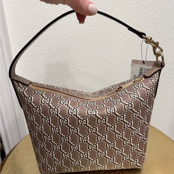 Gucci Handbags - Gucci Tan Monogram Shoulder Bag